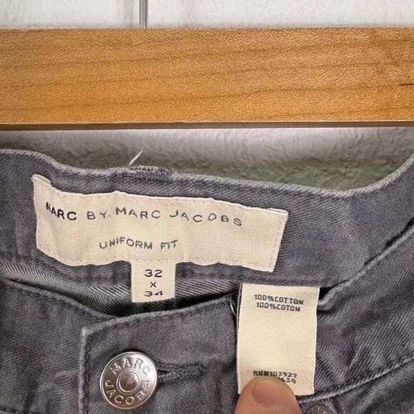 Marc by Marc Jacobs Acid Wash Grey Skinny Leg Jeans Uniform Fit Men's Size 32 x - Picture 3 of 9